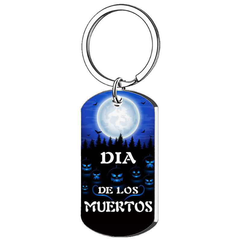 Wholesale New Mariachia Mexico Day of the Dead Stainless Steel Keychain